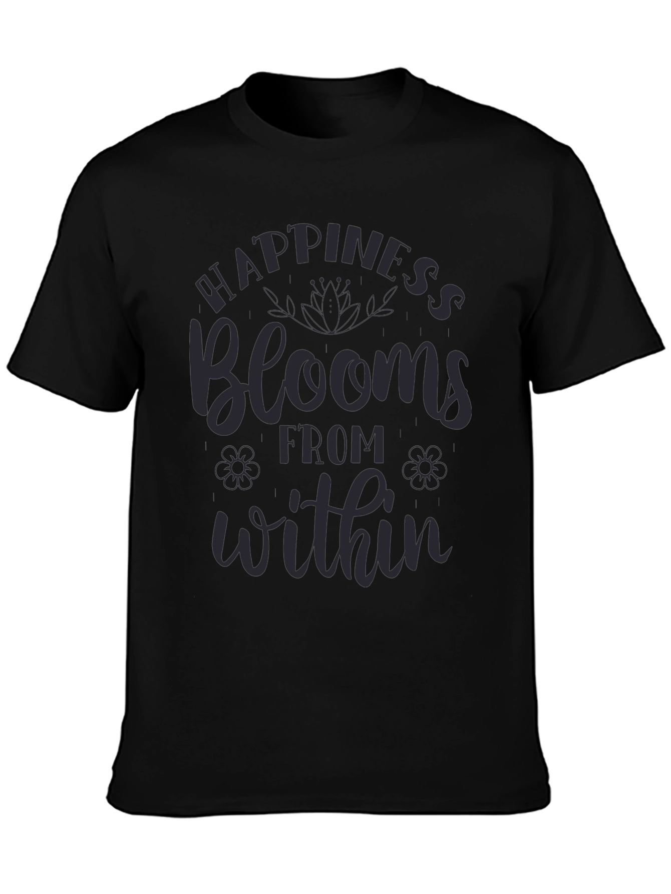 Happiness Blooms Graphic Tee - Mens Casual Comfort