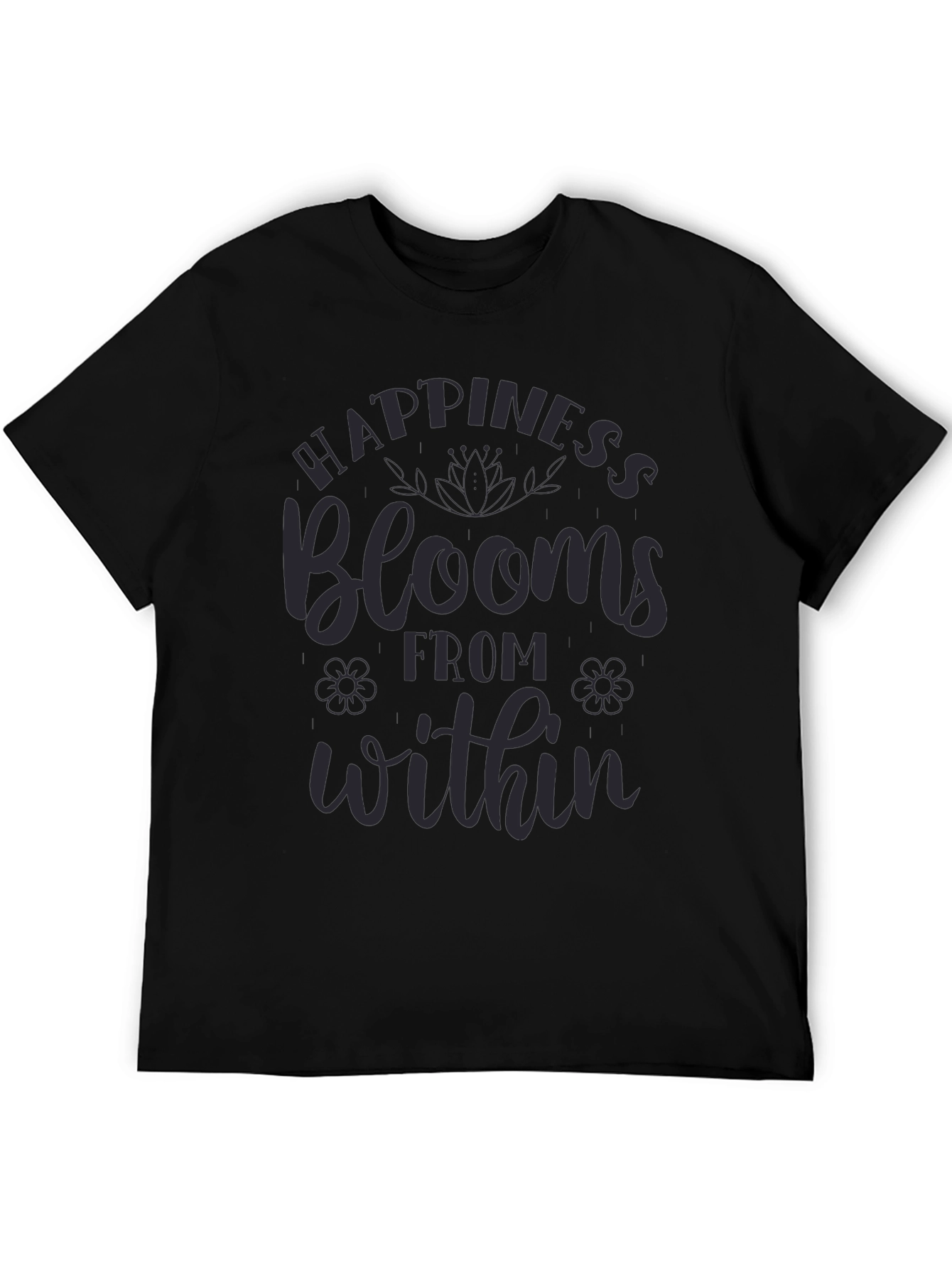 Happiness Blooms Graphic Tee - Mens Casual Comfort