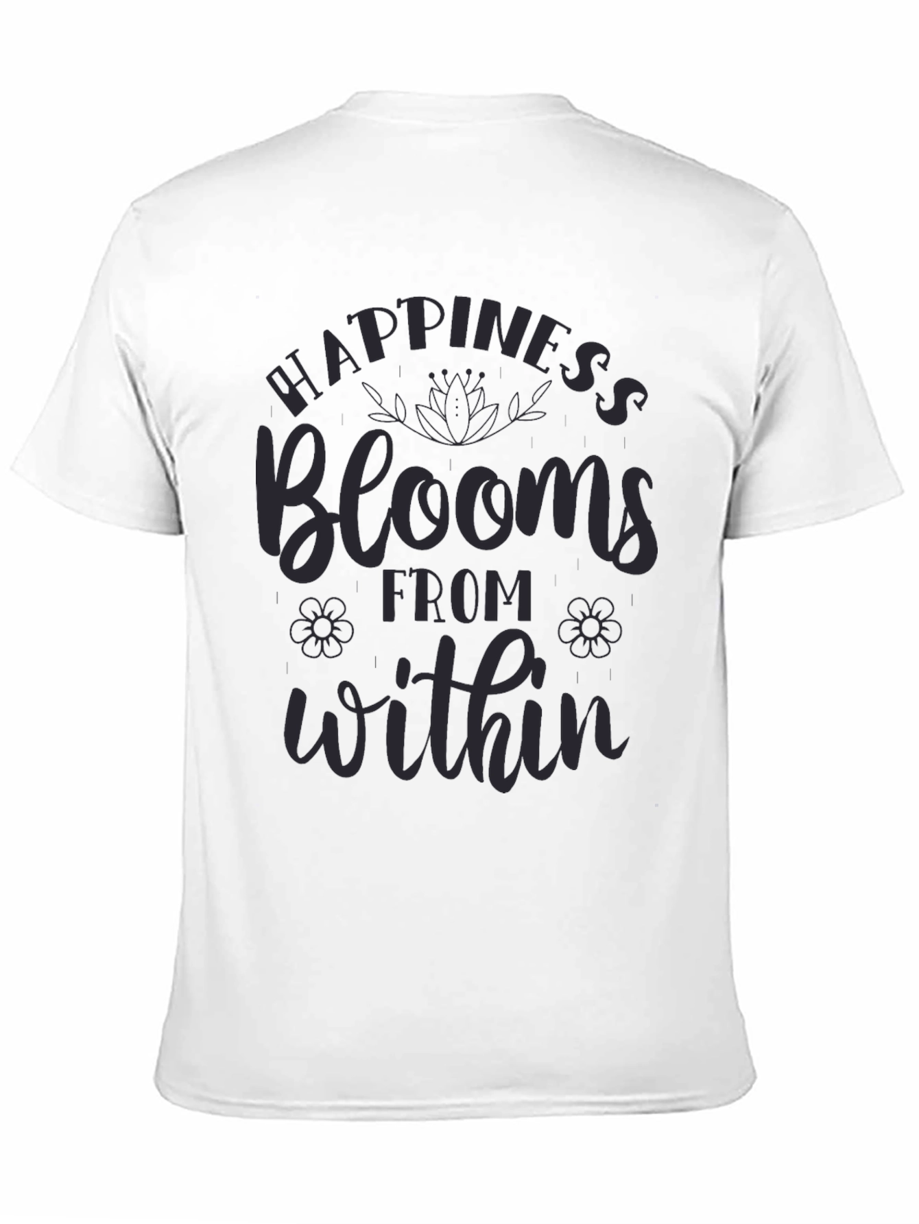 Happiness Blooms Graphic Tee - Mens Casual Comfort