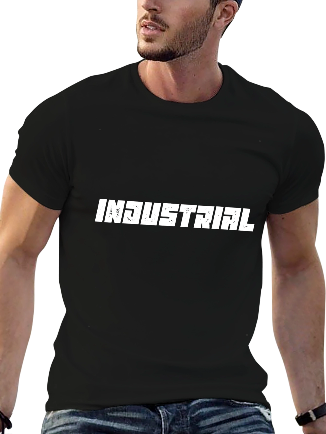 Industrial Graphic Print Mens T-Shirt