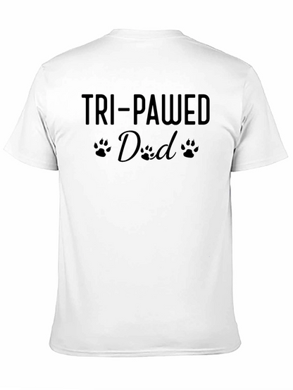 Tri-Pawed Dad T-Shirt - Black Graphic Tee
