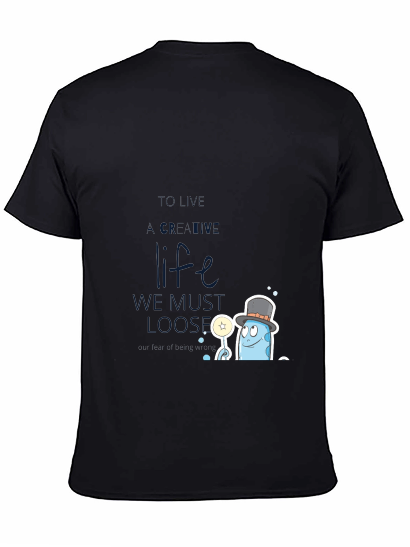 Creative Life Graphic Tee - Black Cotton Blend