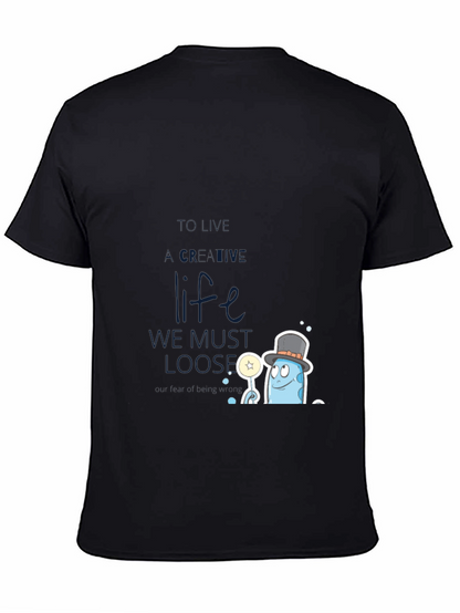 Creative Life Graphic Tee - Black Cotton Blend