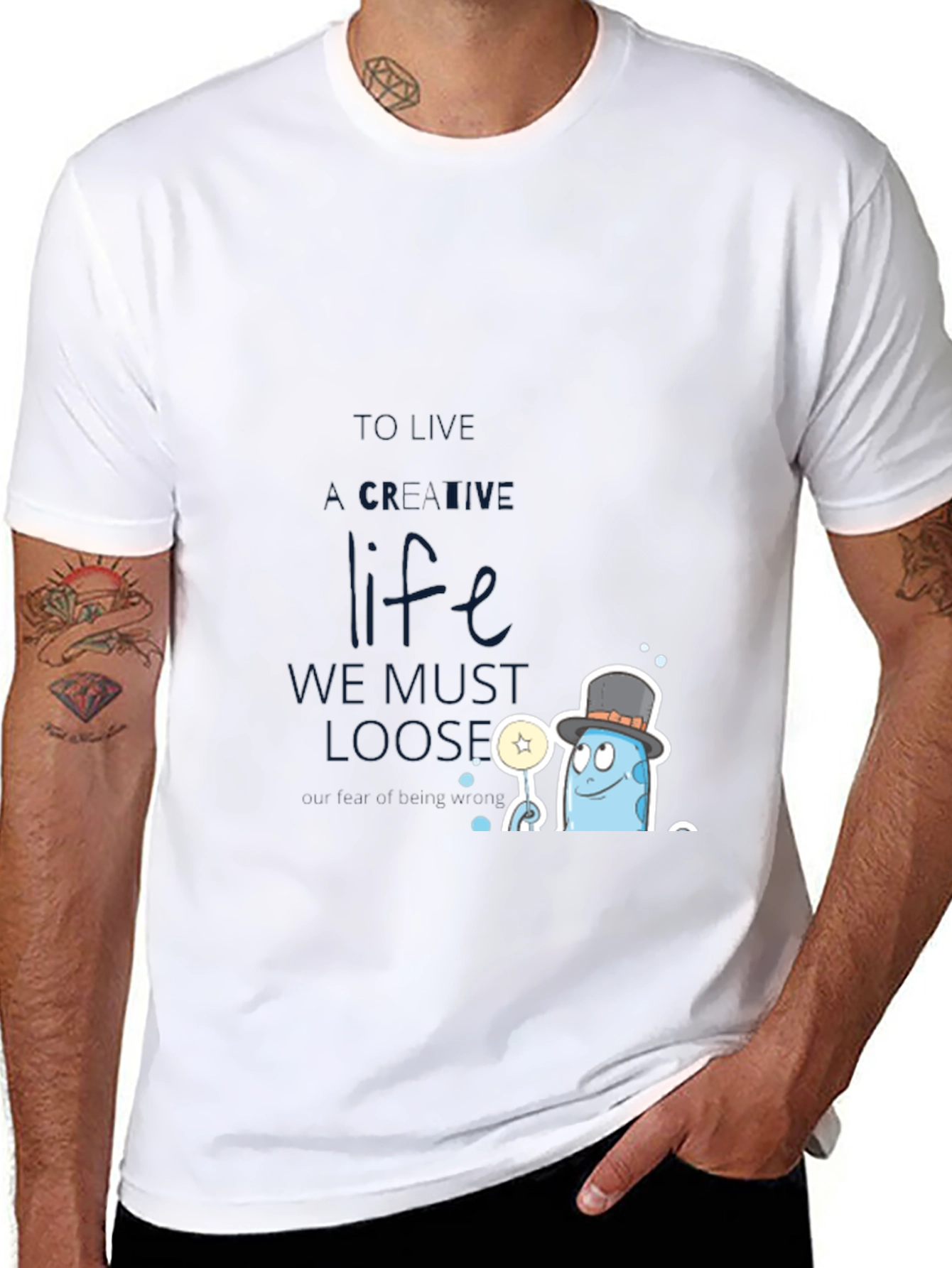 Creative Life Graphic Tee - Black Cotton Blend