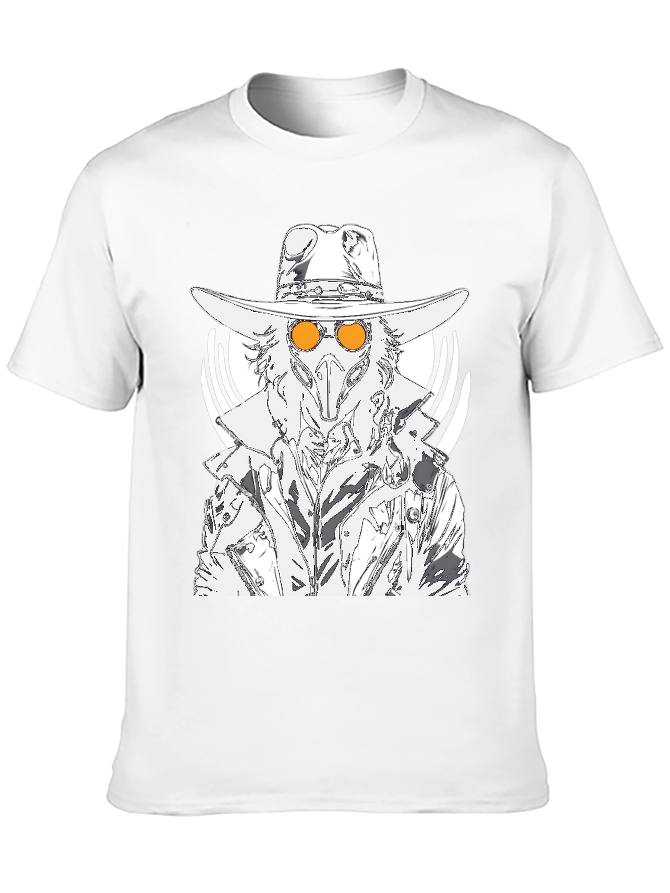 Plague Doctor Graphic Tee - Black Cotton T-Shirt