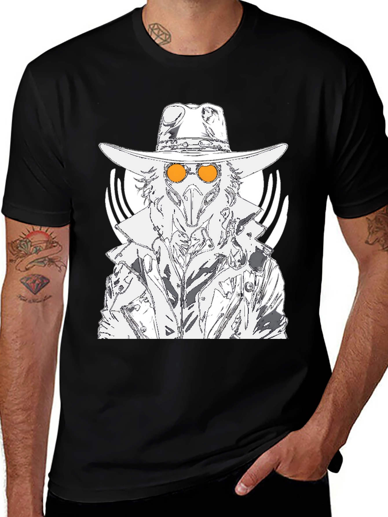 Plague Doctor Graphic Tee - Black Cotton T-Shirt