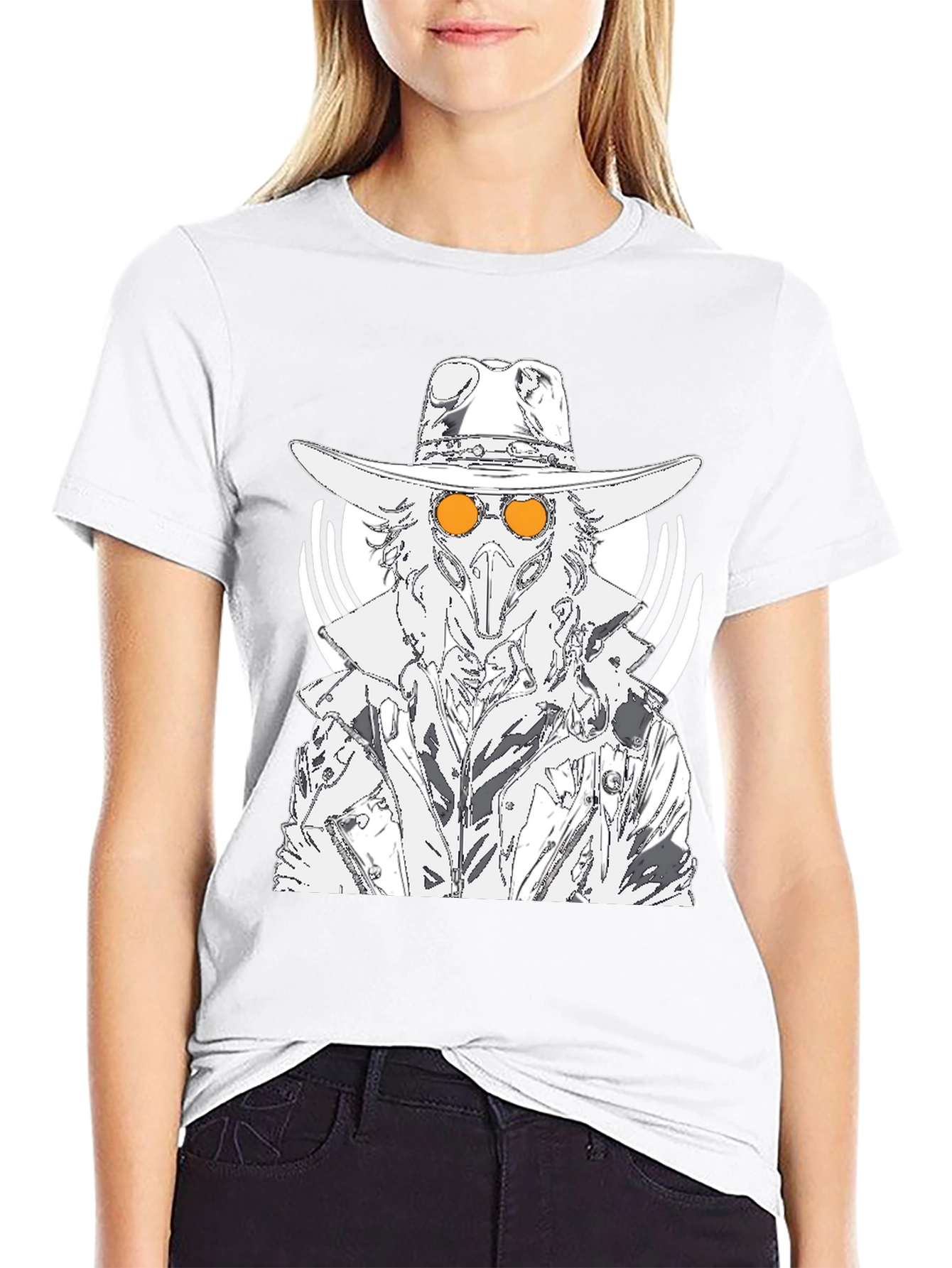 Plague Doctor Graphic Tee - Black Cotton T-Shirt