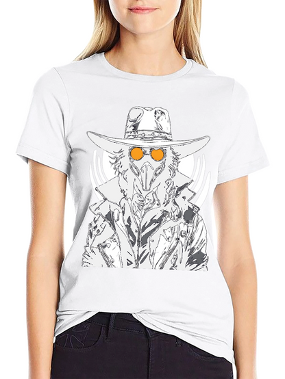 Plague Doctor Graphic Tee - Black Cotton T-Shirt