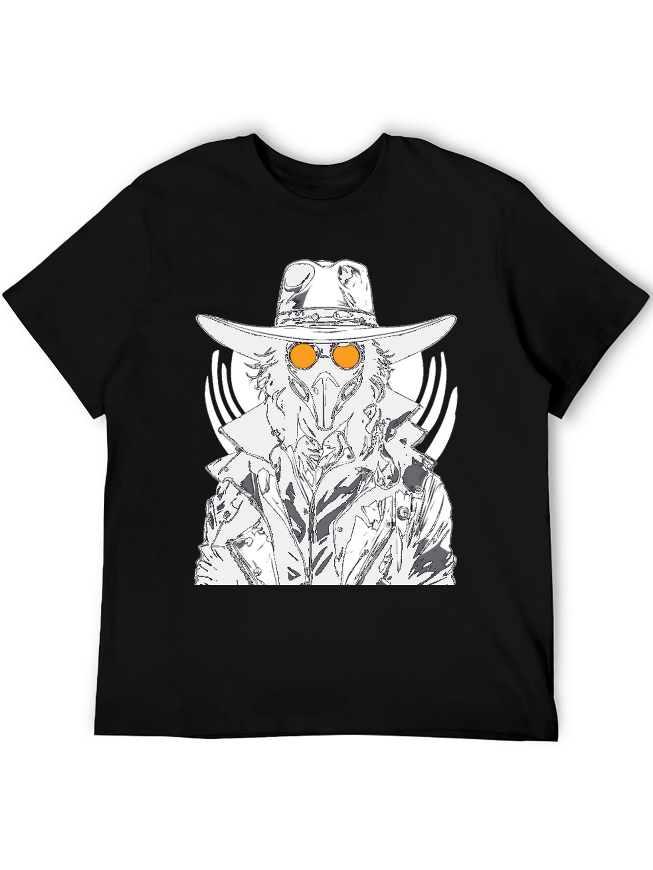 Plague Doctor Graphic Tee - Black Cotton T-Shirt
