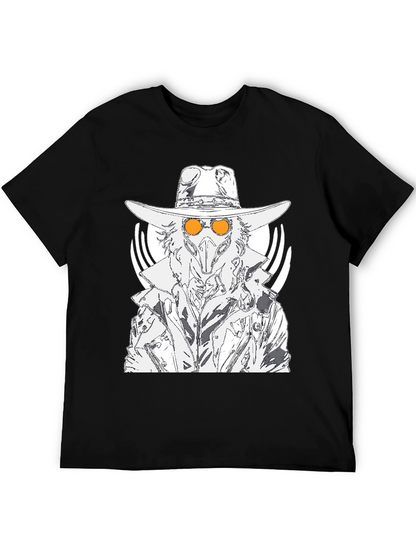 Plague Doctor Graphic Tee - Black Cotton T-Shirt