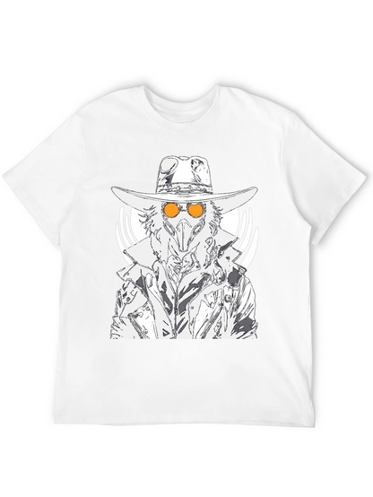 Plague Doctor Graphic Tee - Black Cotton T-Shirt
