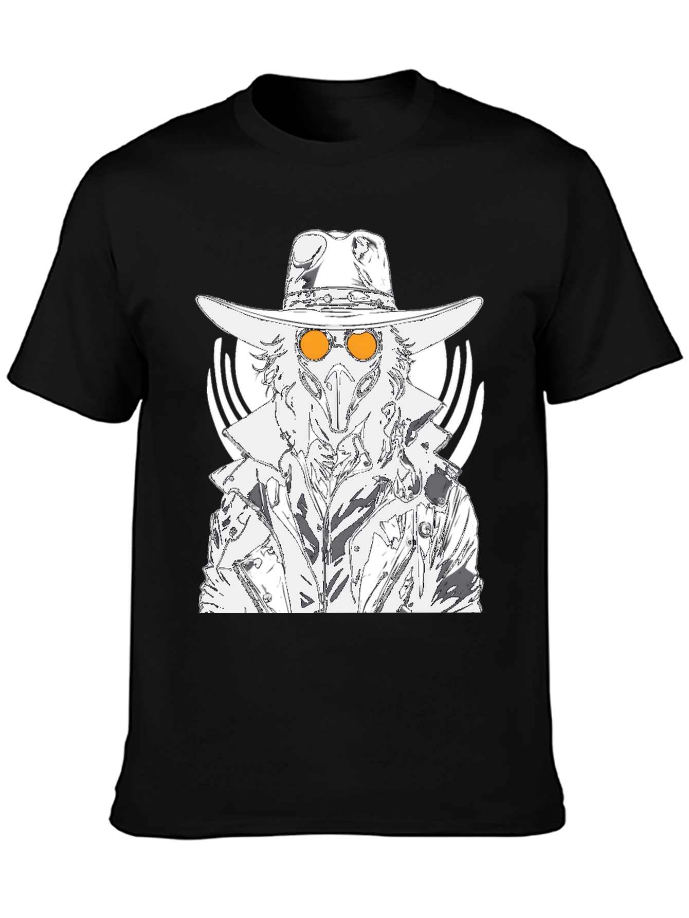Plague Doctor Graphic Tee - Black Cotton T-Shirt