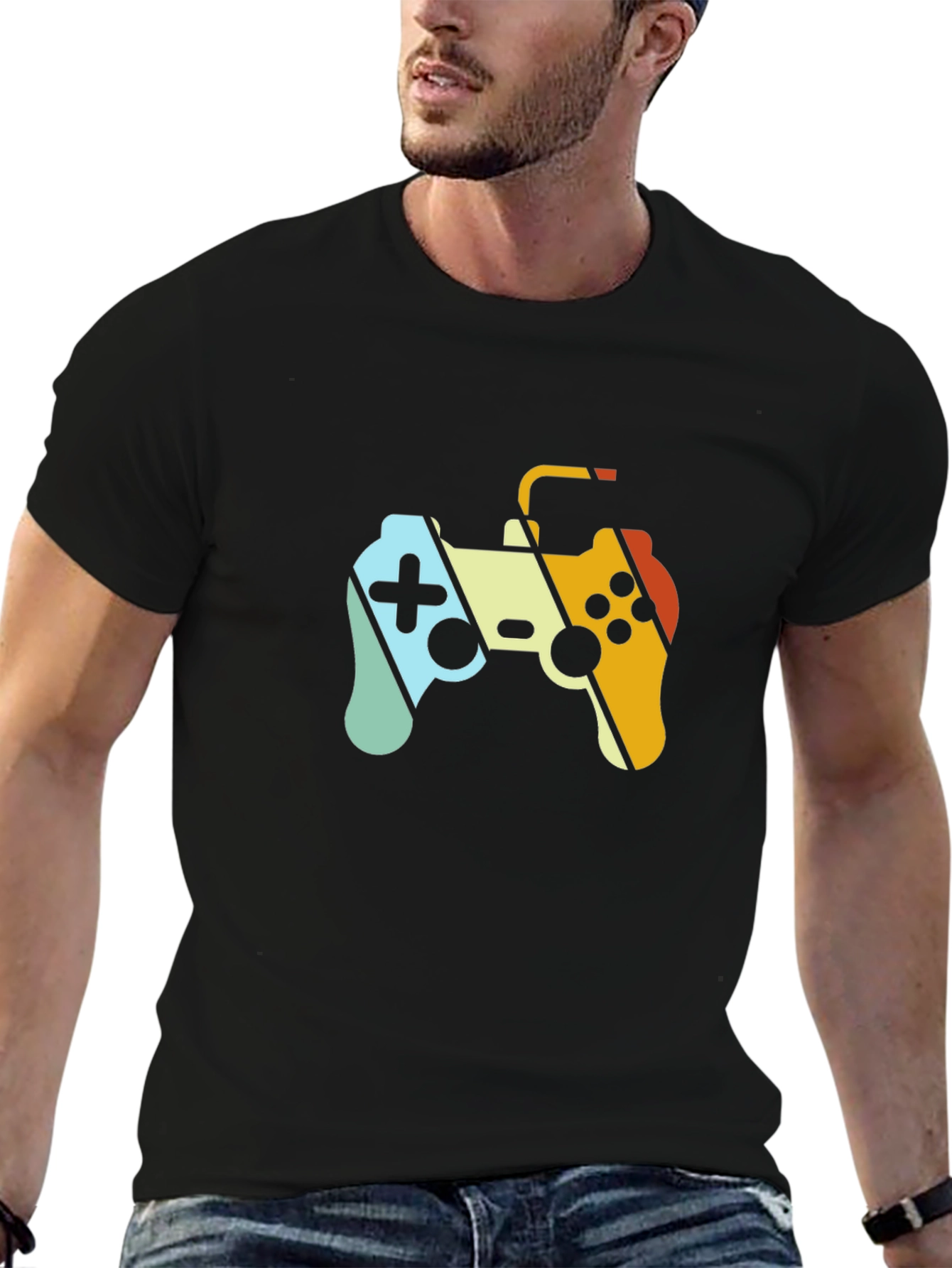 Retro Gaming Controller T-Shirt - Black