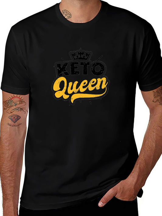 Keto Queen Black Graphic Tee - Trendy & Comfortable!