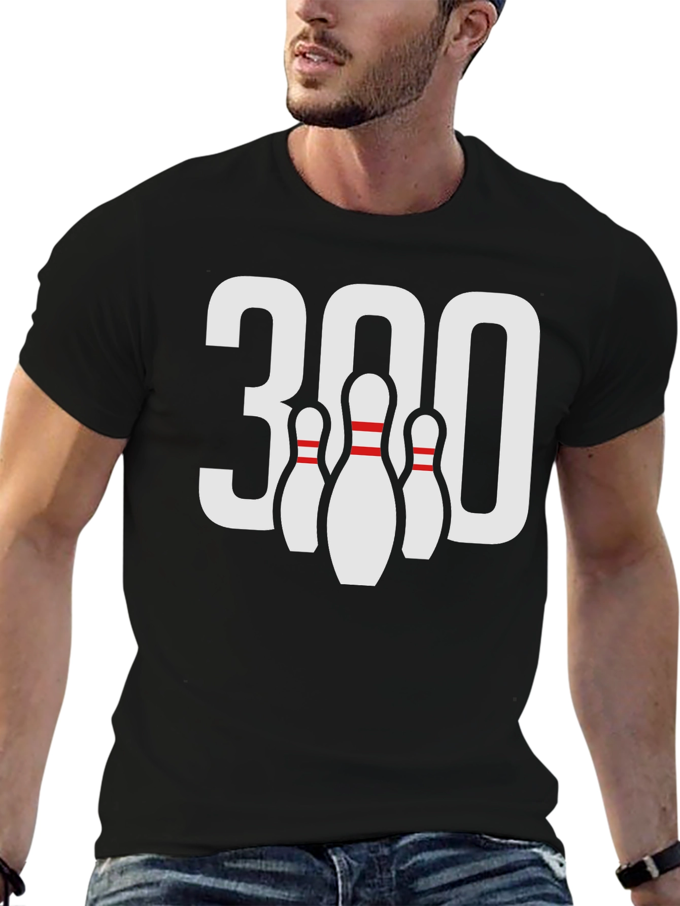 Bowling 300 Strike Black T-Shirt