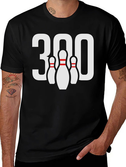 Bowling 300 Strike Black T-Shirt