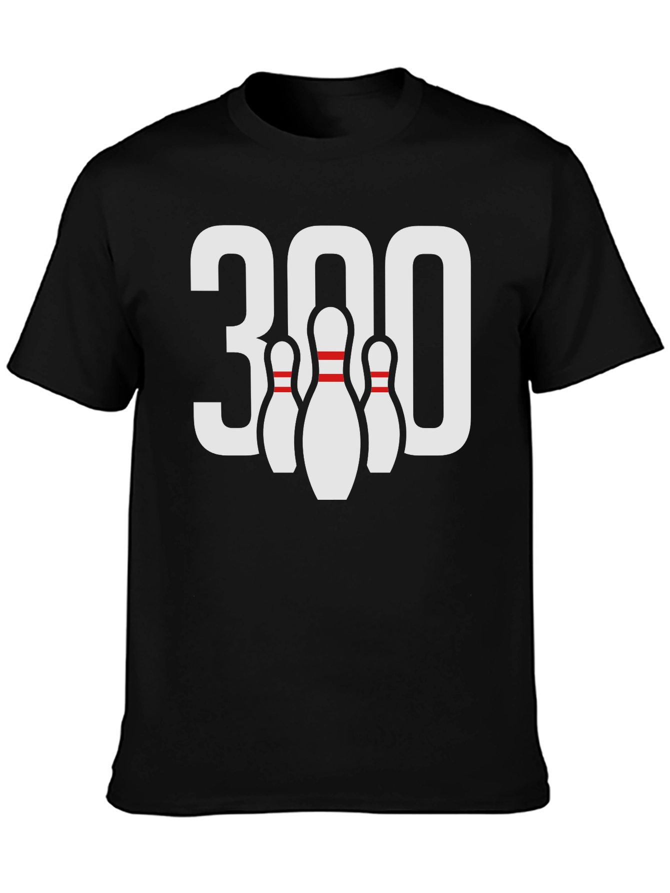 Bowling 300 Strike Black T-Shirt