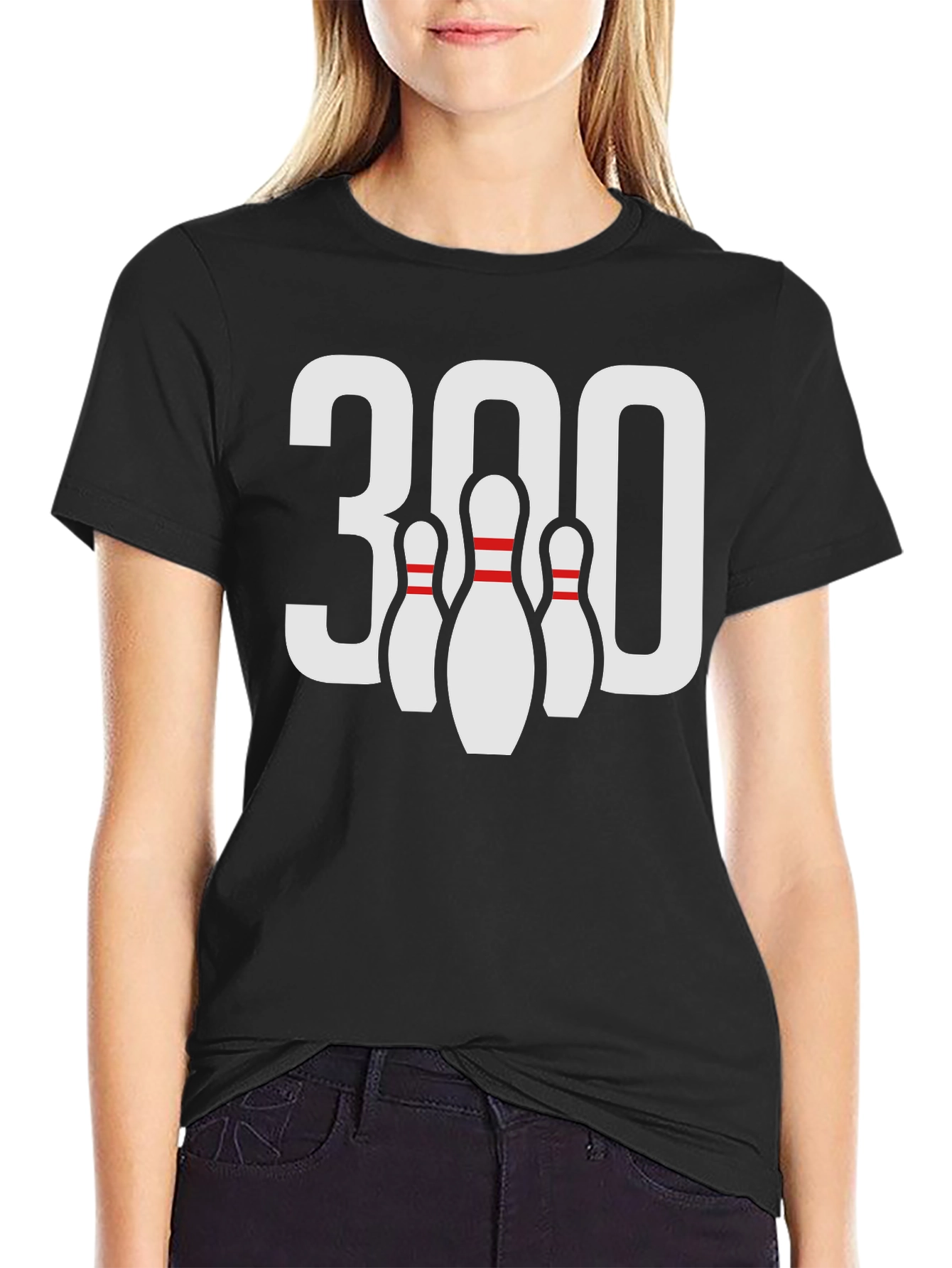 Bowling 300 Strike Black T-Shirt