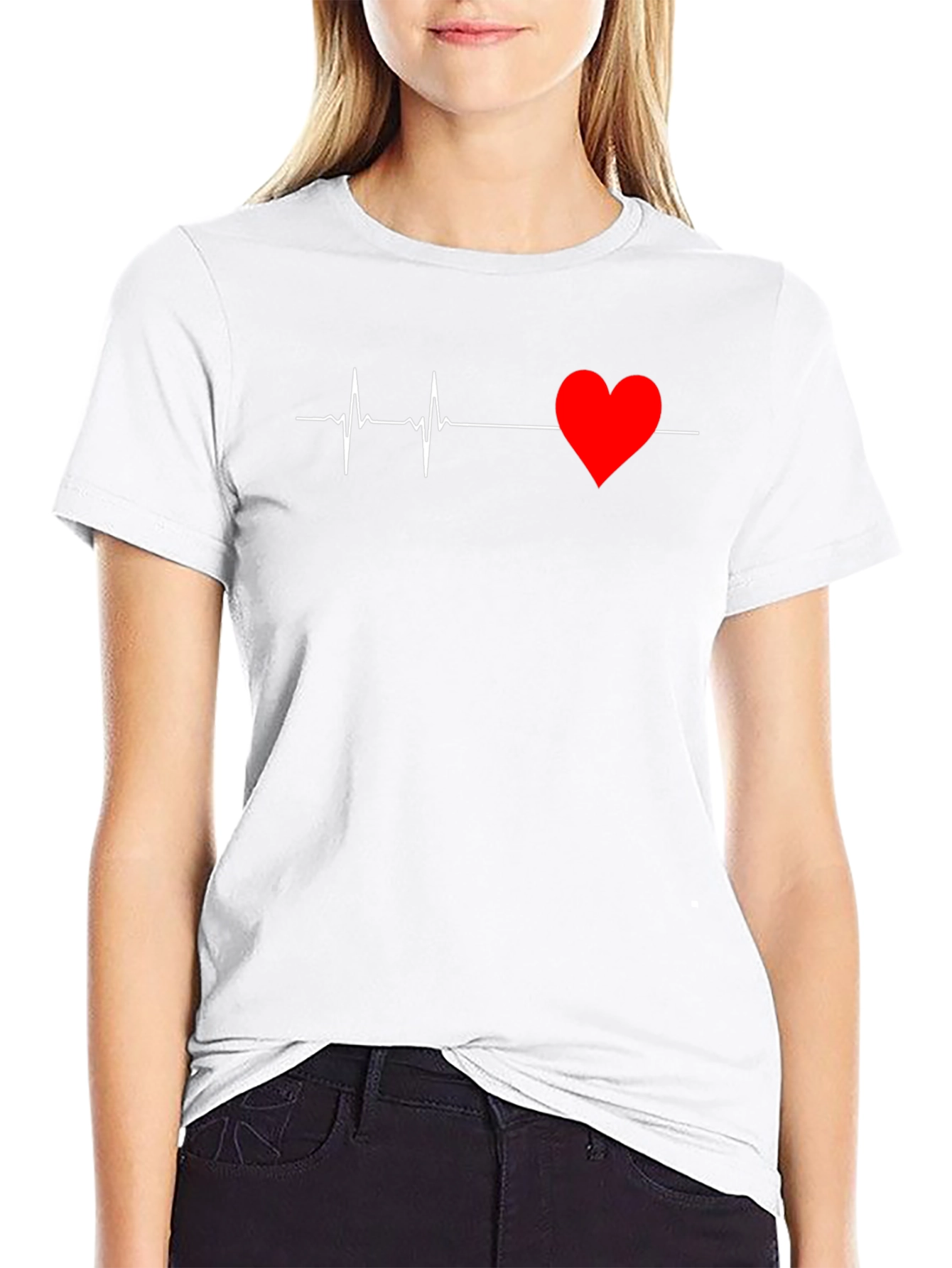 Heartbeat Graphic Tee - Modern Black T-Shirt