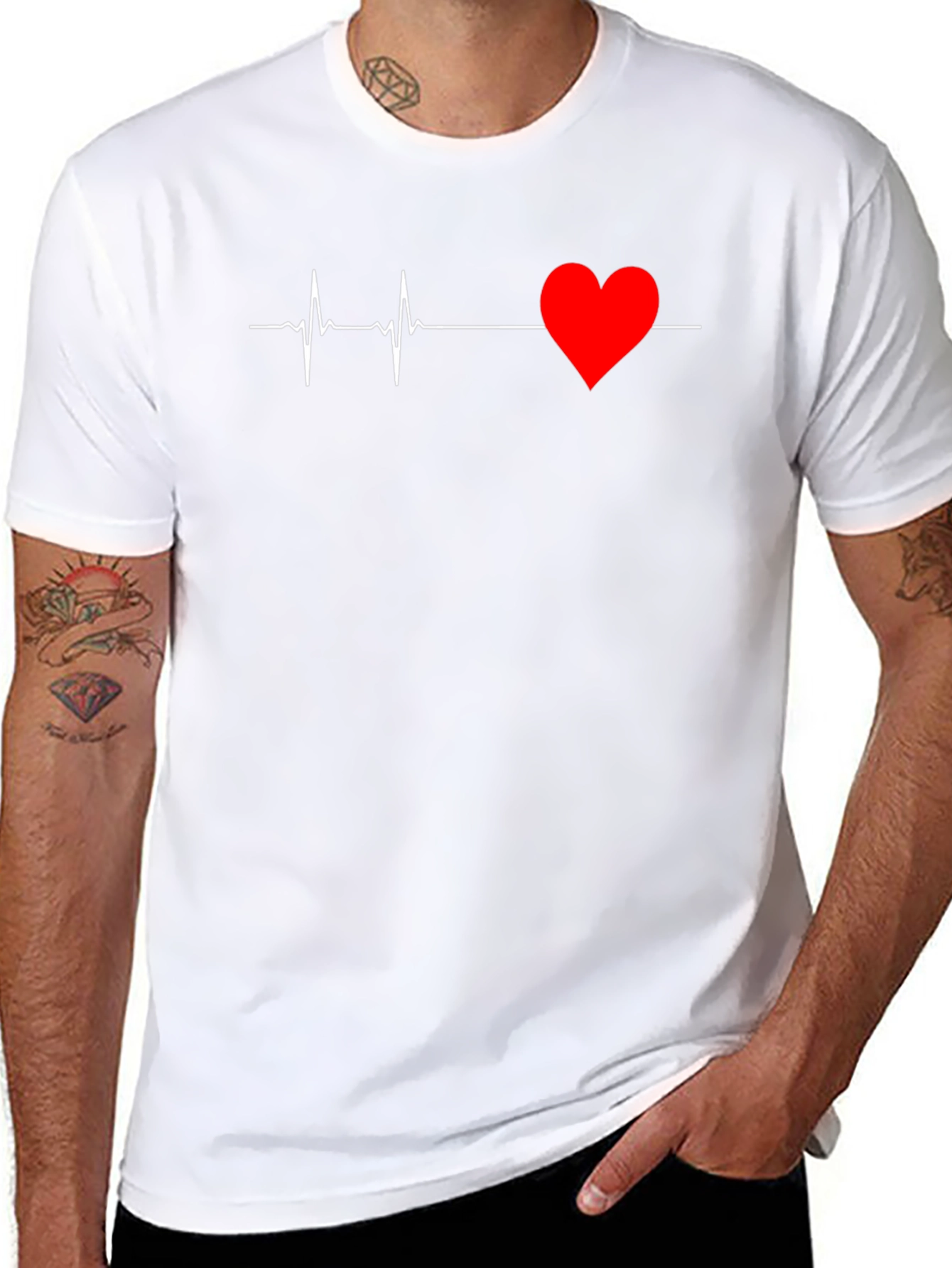 Heartbeat Graphic Tee - Modern Black T-Shirt