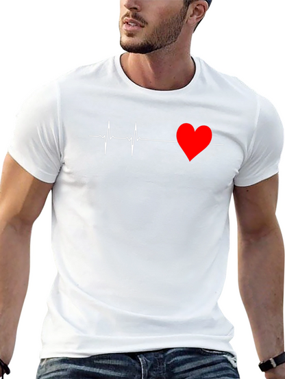 Heartbeat Graphic Tee - Modern Black T-Shirt