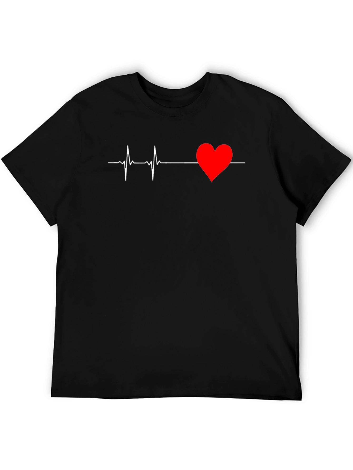 Heartbeat Graphic Tee - Modern Black T-Shirt