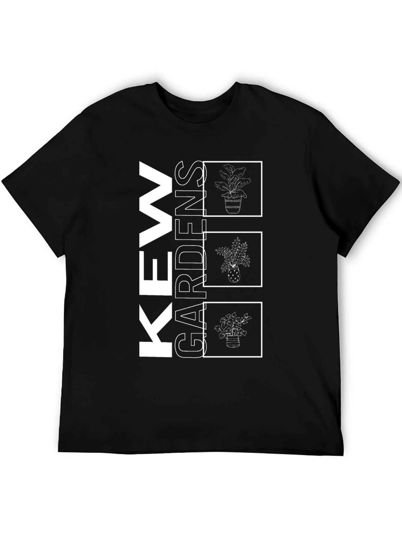Kew Gardens Plant Graphic Black T-Shirt