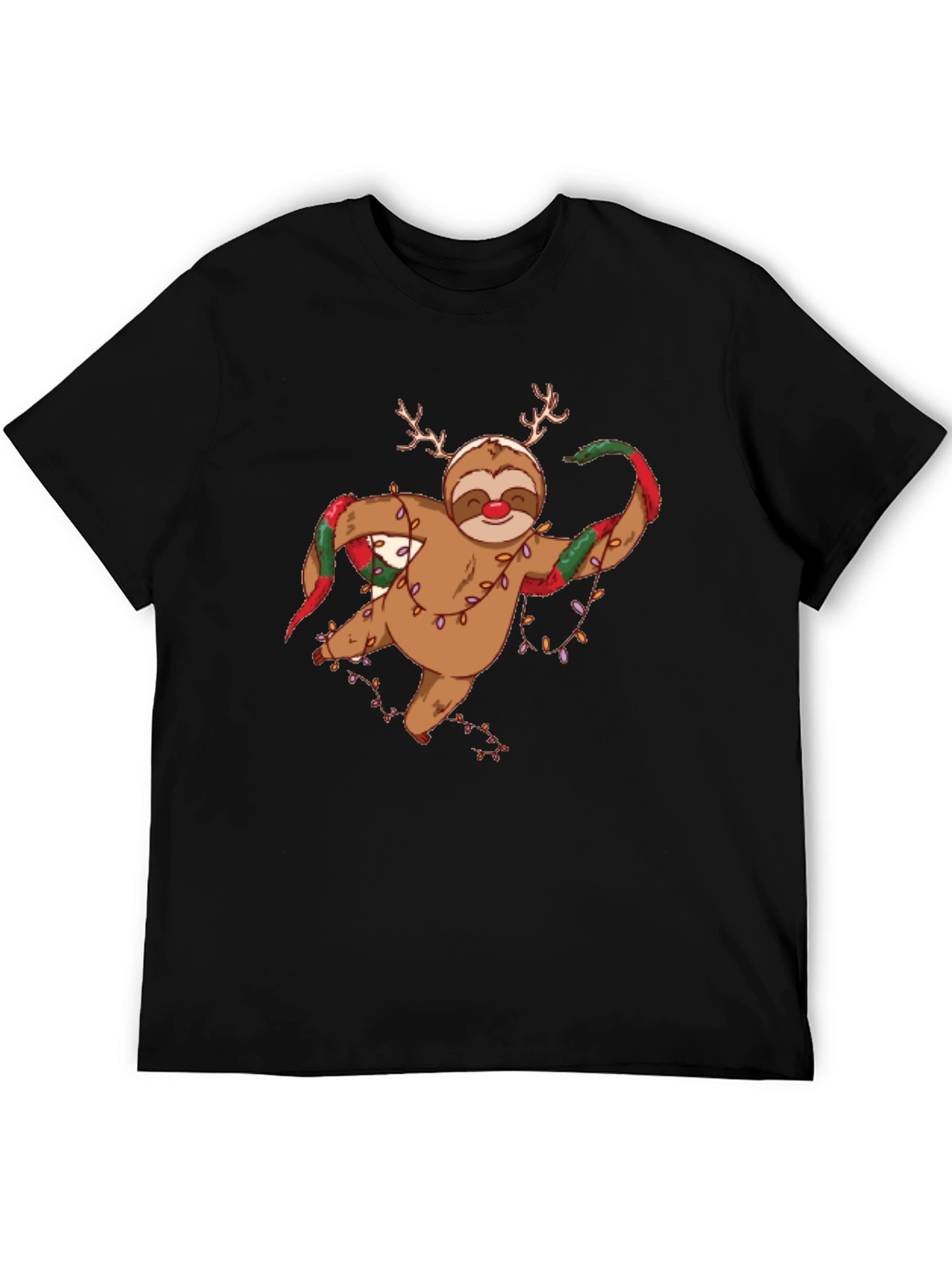 Holiday Sloth T-Shirt - Christmas Antlers