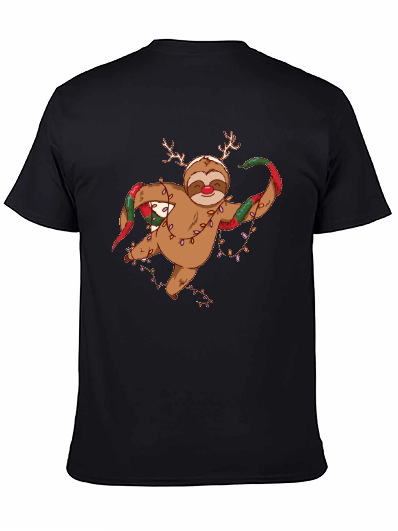 Holiday Sloth T-Shirt - Christmas Antlers