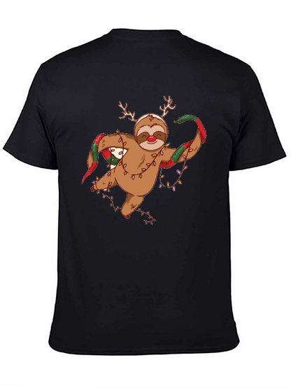 Holiday Sloth T-Shirt - Christmas Antlers