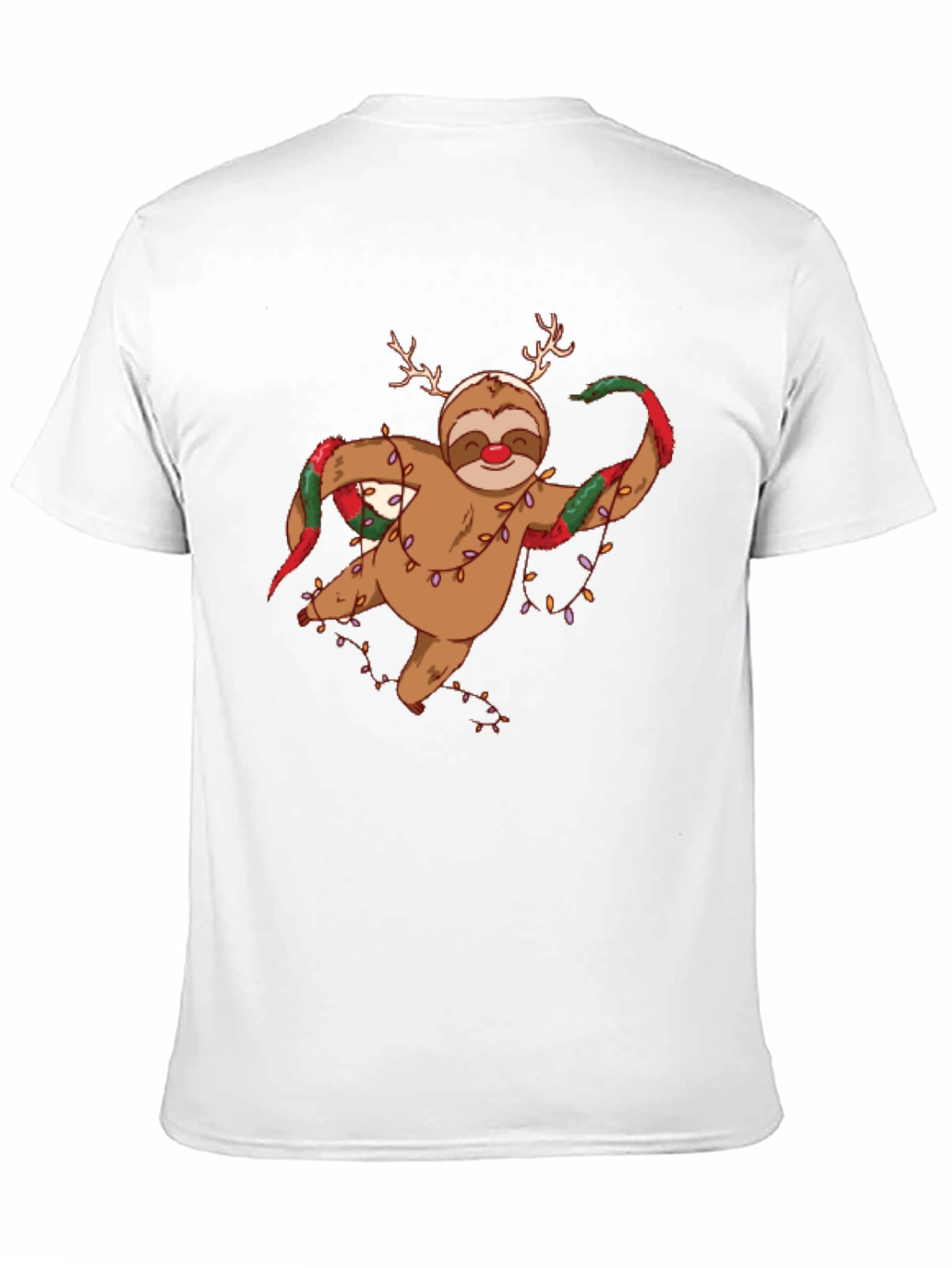 Holiday Sloth T-Shirt - Christmas Antlers
