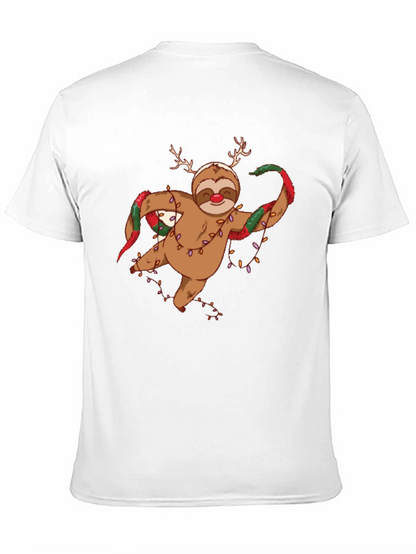 Holiday Sloth T-Shirt - Christmas Antlers