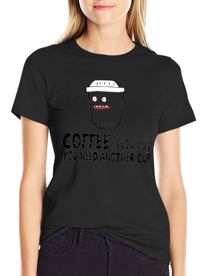 Coffee Shaking Funny Black Graphic Tee