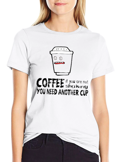 Coffee Shaking Funny Black Graphic Tee