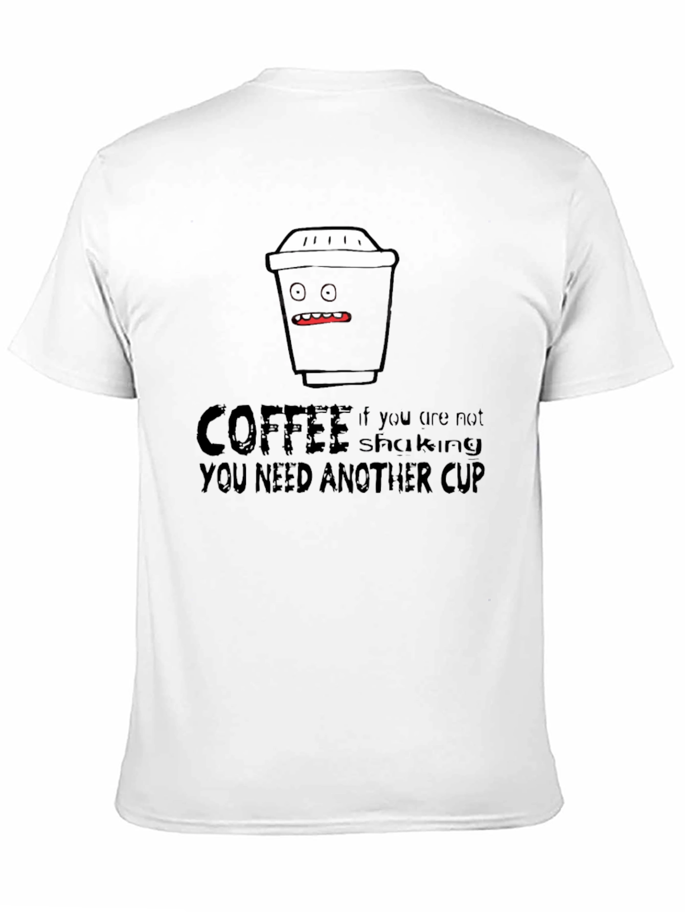 Coffee Shaking Funny Black Graphic Tee