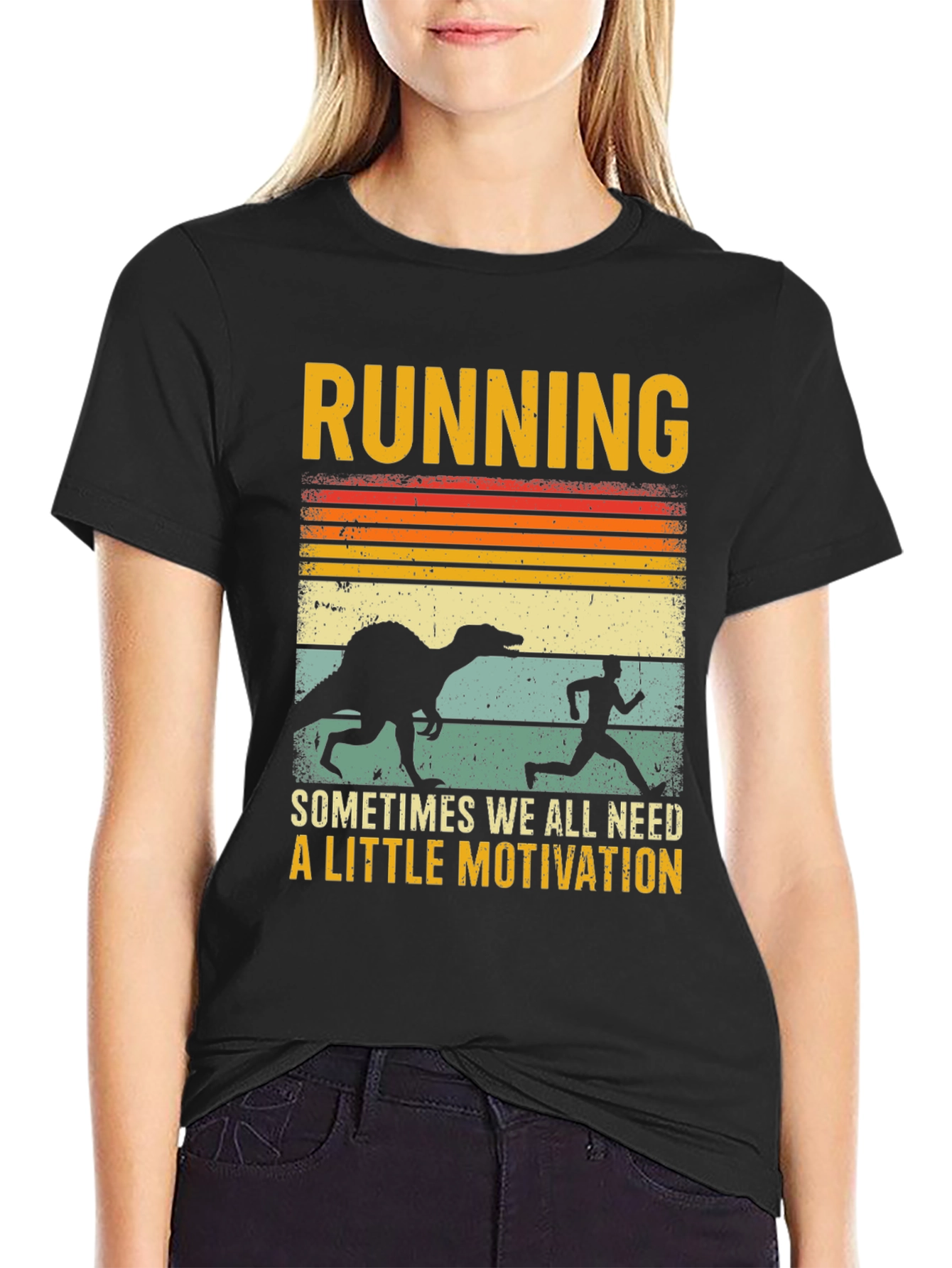 Running Dinosaur T-Shirt: Motivation Guaranteed!