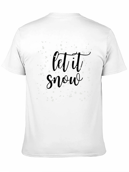 Let It Snow Black Graphic Tee