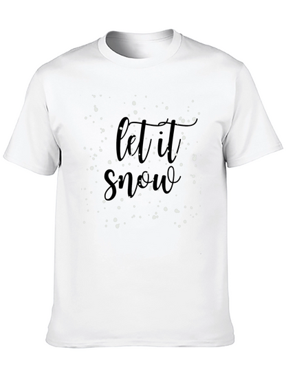 Let It Snow Black Graphic Tee
