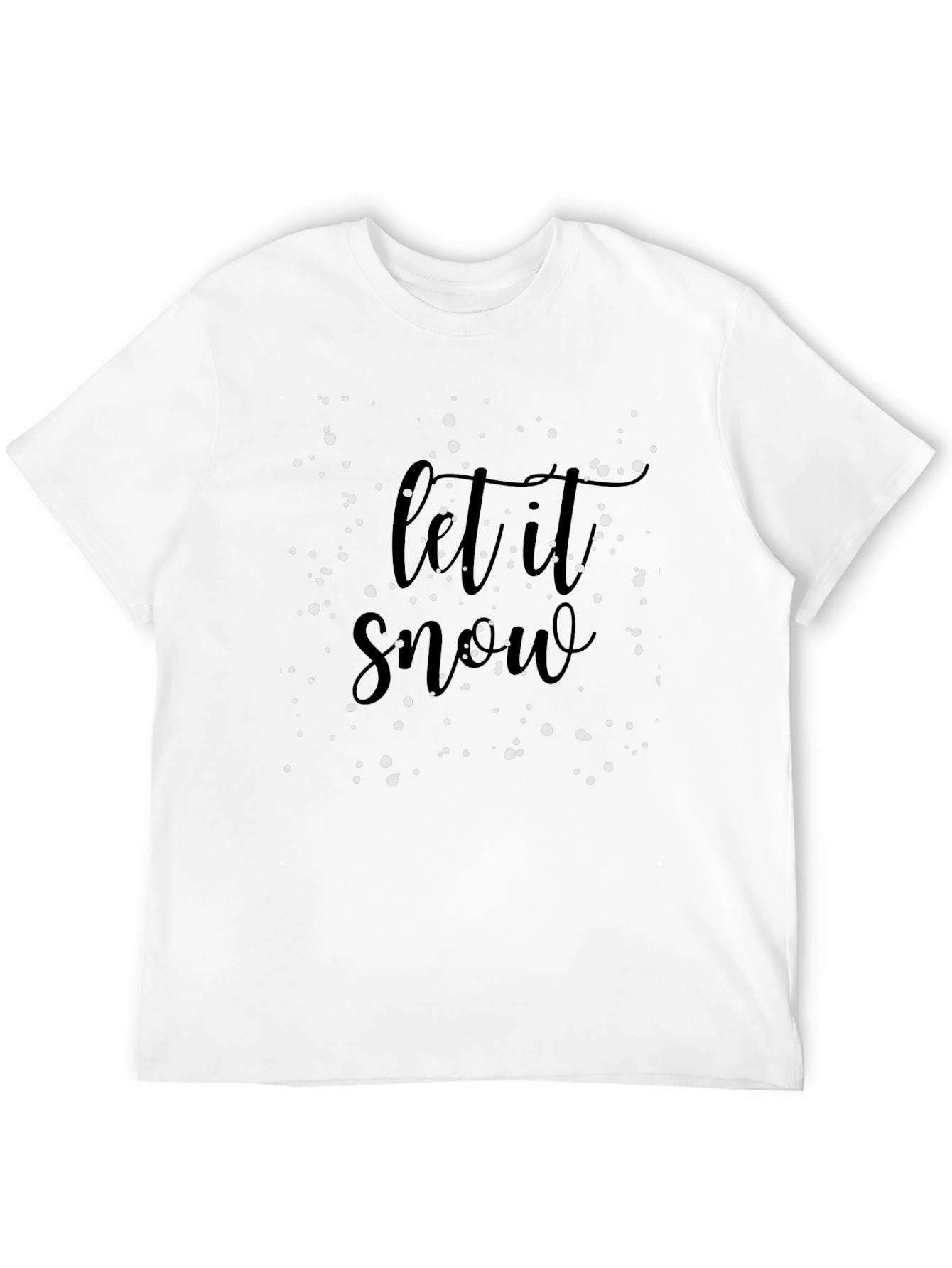 Let It Snow Black Graphic Tee