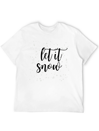 Let It Snow Black Graphic Tee