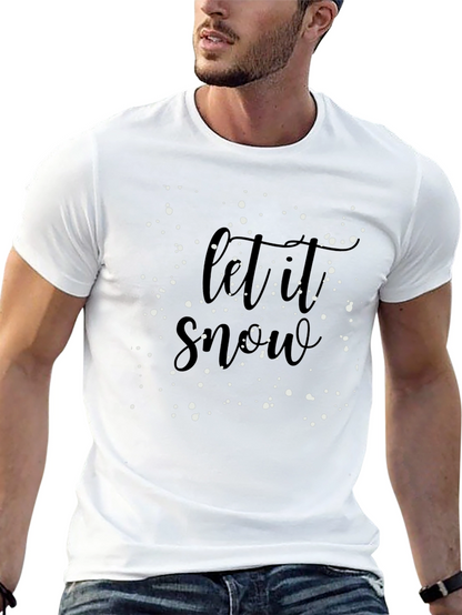 Let It Snow Black Graphic Tee