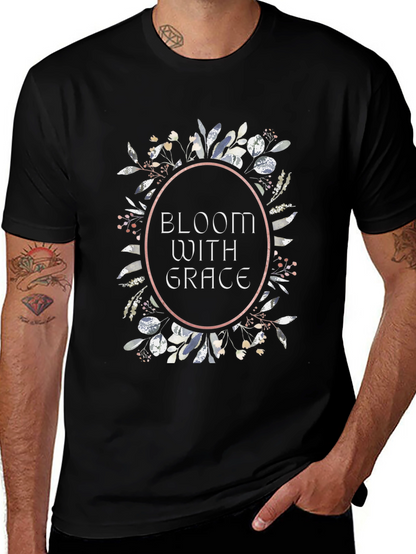 Bloom With Grace Floral Tee - Black