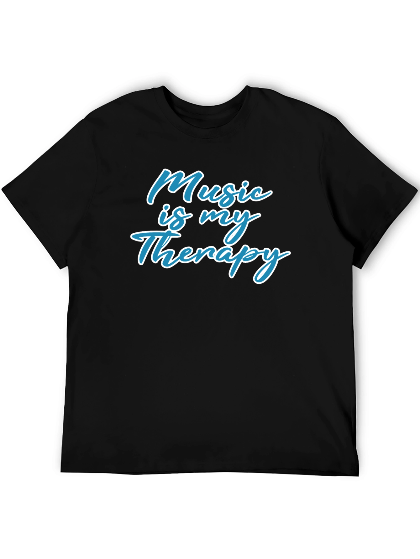 Music Is My Therapy T-Shirt - Black