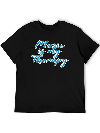 Music Is My Therapy T-Shirt - Black
