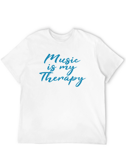 Music Is My Therapy T-Shirt - Black