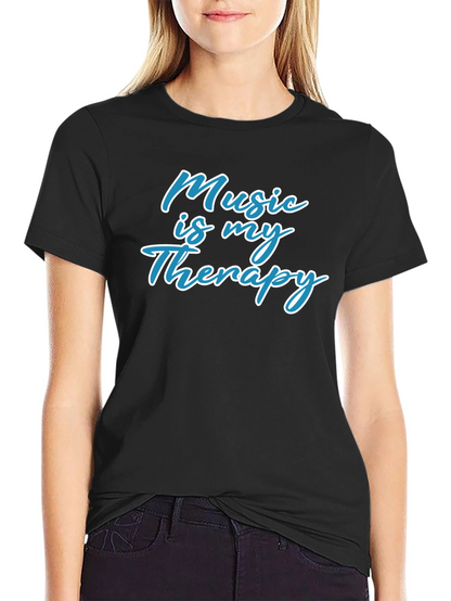 Music Is My Therapy T-Shirt - Black