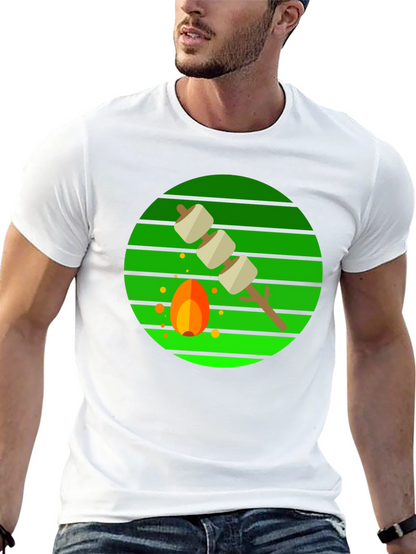 Marshmallow Roasting Campfire Graphic Tee