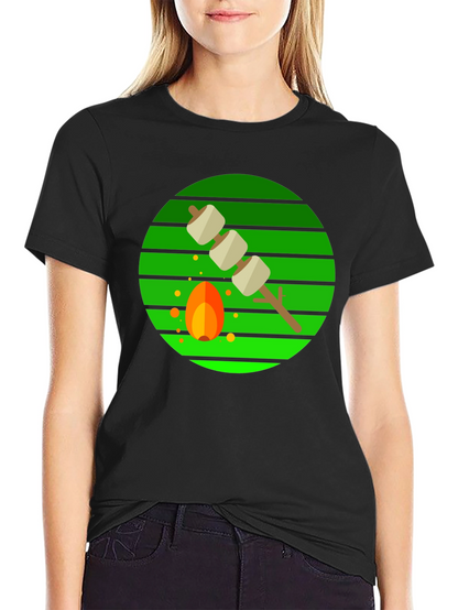 Marshmallow Roasting Campfire Graphic Tee