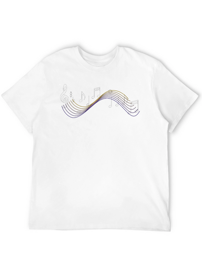 Musical Notes Graphic T-Shirt - Black