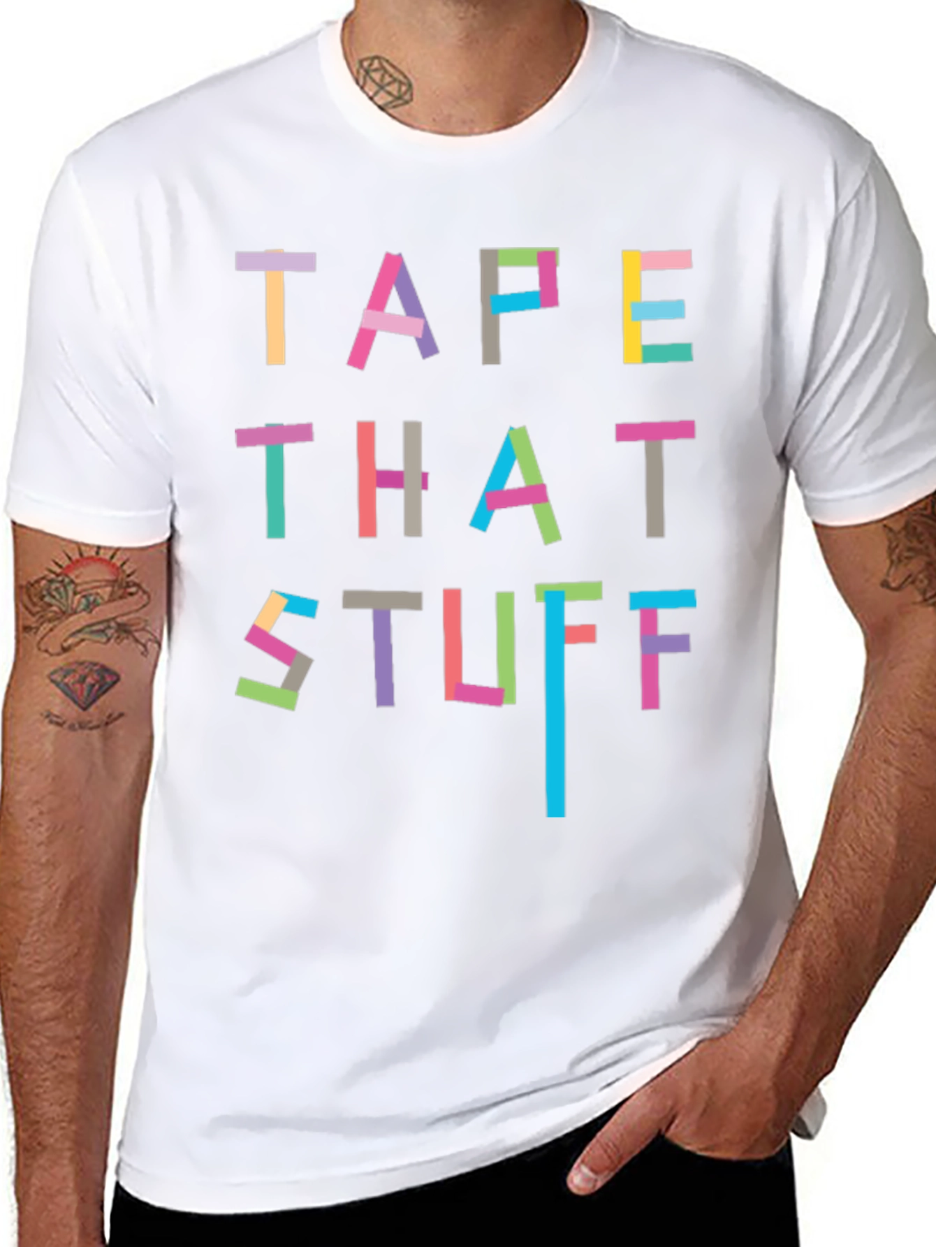 Tape That Stuff T-Shirt - Novelty Graphic Tee